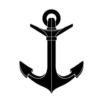 Vector silhouette graphic anchor Illustrazione stock