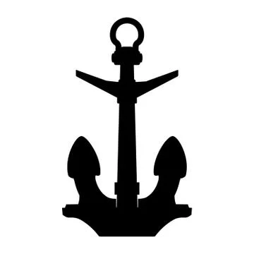 Vector silhouette graphic anchor Stock Illustration