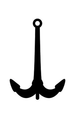Vector silhouette graphic anchor Stock Illustration