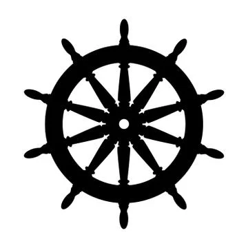 Vector silhouette graphic Handwheel Stock Illustration