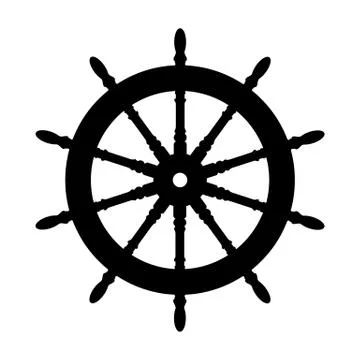 Vector silhouette graphic Handwheel Stock Illustration