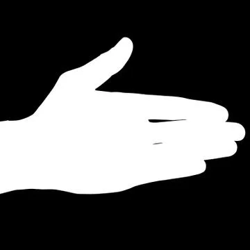 Vector silhouette of a hand. Illustrazione stock