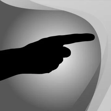 Vector silhouette of a hand. Stock Illustration