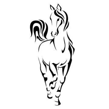 Vector silhouette of a horse Stock Illustration