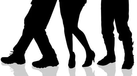 Vector silhouette of a human foot. Stock Illustration