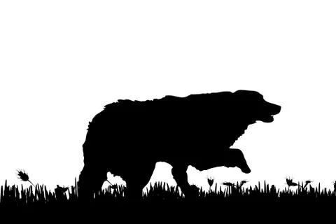 Vector silhouette. Stock Illustration