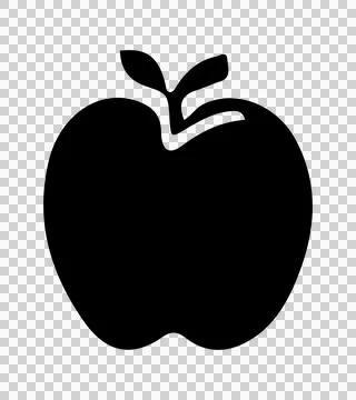 A vector silhouette image of a Apple icon Stock Illustration