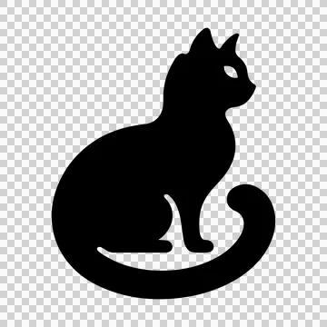 A vector silhouette image of a cat Stock Illustration