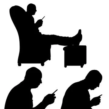 Vector silhouette of a man. Stock Illustration