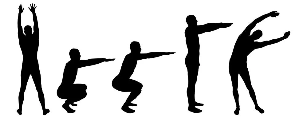 Vector silhouette of a man. Stock Illustration