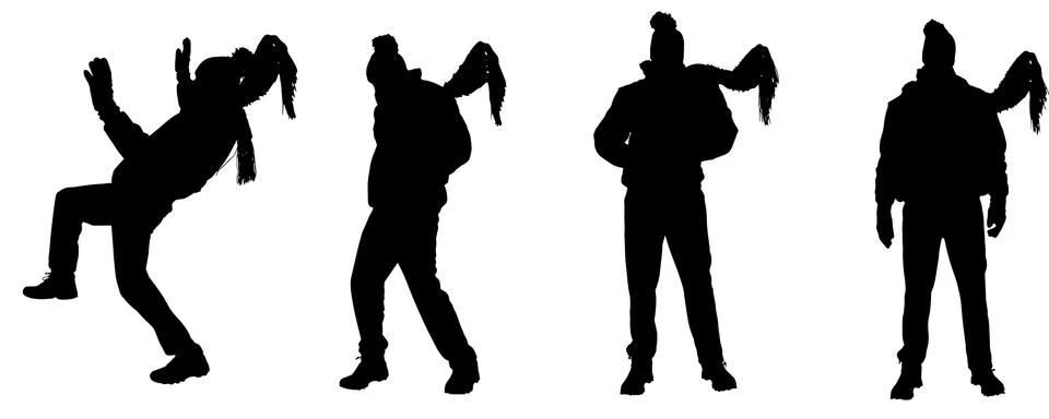 Vector silhouette of man. Stock Illustration
