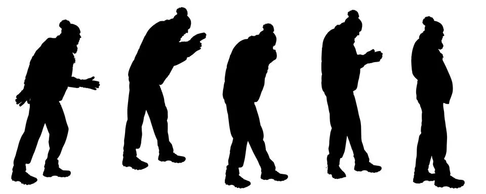 Vector silhouette of man. Stock Illustration