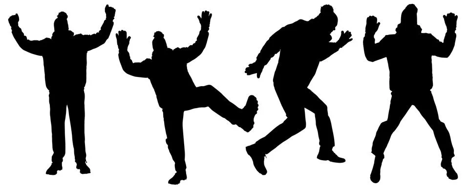 Vector silhouette of man. Stock Illustration