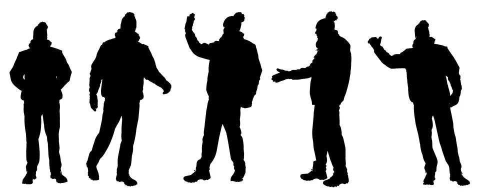 Vector silhouette of man. Stock Illustration
