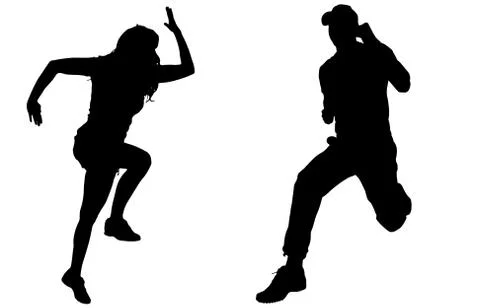 Vector silhouette of a man. Stock Illustration