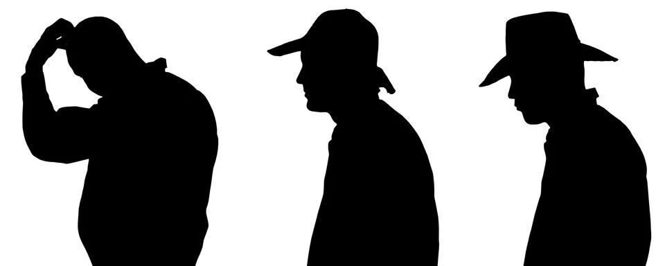 Vector silhouette of a man. Stock Illustration