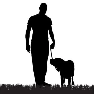 Vector silhouette of a man. Stock Illustration
