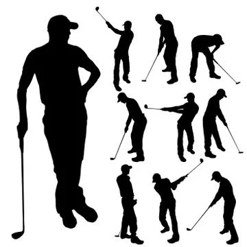 Vector silhouette of a man. Stock Illustration