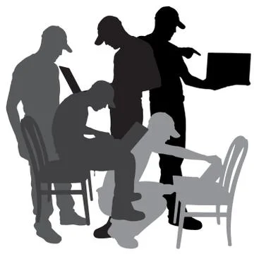 Vector silhouette of a man. Stock Illustration