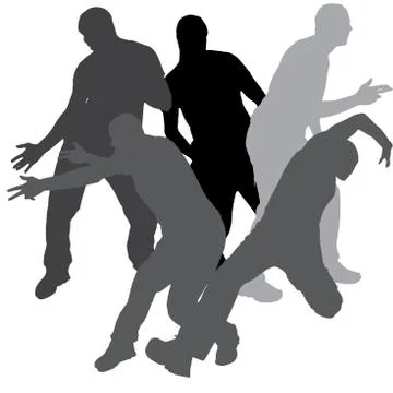 Vector silhouette of a man. Stock Illustration