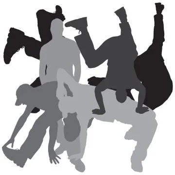 Vector silhouette of a man. Stock Illustration