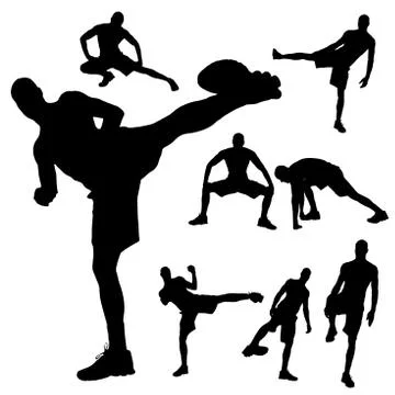 Vector silhouette of a man. Stock Illustration