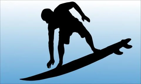 Vector silhouette of a man. Stock Illustration