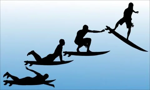 Vector silhouette of a man. Stock Illustration