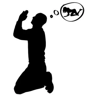 Vector silhouette of man. Stock Illustration