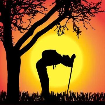 Vector silhouette of man. Stock Illustration