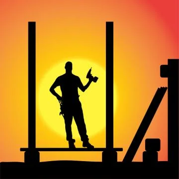 Vector silhouette of a man. Stock Illustration