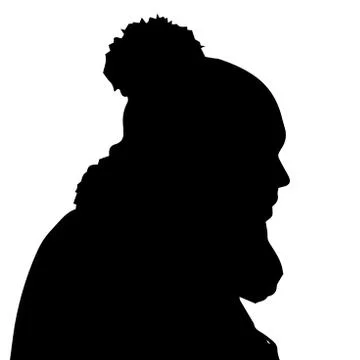 Vector silhouette of a man. Stock Illustration