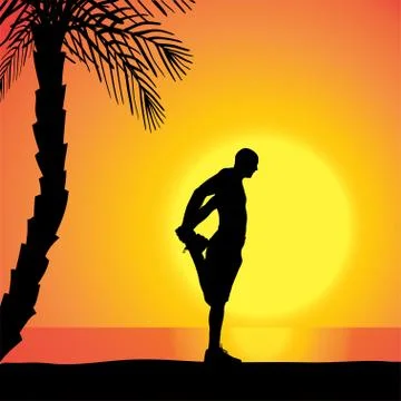 Vector silhouette of man. Stock Illustration