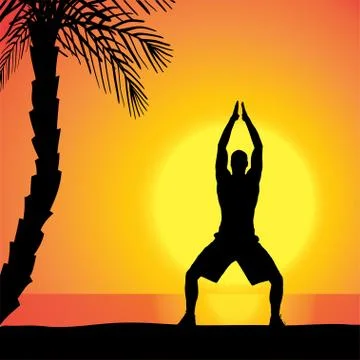 Vector silhouette of man. Stock Illustration