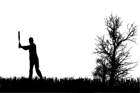 Vector silhouette of a man. Illustrazione stock