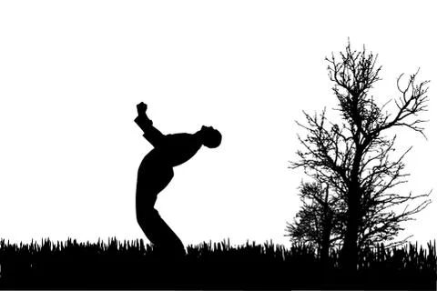 Vector silhouette of man. Stock Illustration