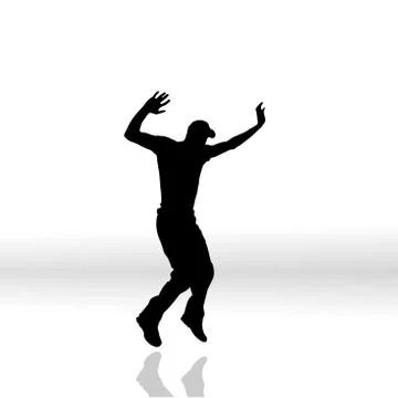 Vector silhouette of man. Stock Illustration