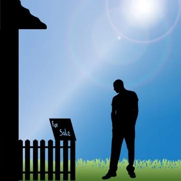 Vector silhouette of man. Stock Illustration