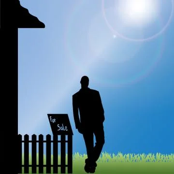 Vector silhouette of man. Stock Illustration