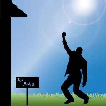 Vector silhouette of man. Stock Illustration