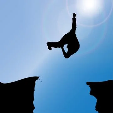 Vector silhouette of a man. Stock Illustration