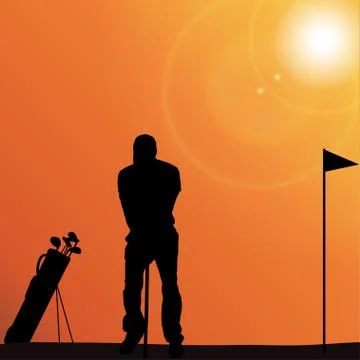 Vector silhouette of a man. Stock Illustration