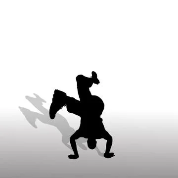 Vector silhouette of a man. Stock Illustration