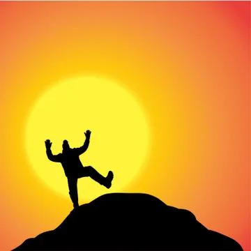 Vector silhouette of man. Stock Illustration
