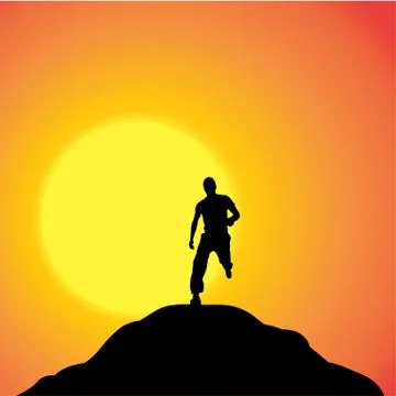 Vector silhouette of man. Stock Illustration