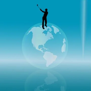 Vector silhouette of a man. Stock Illustration