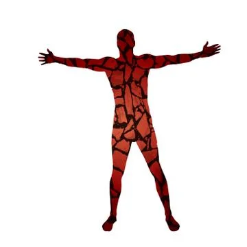 Vector silhouette of a man. Stock Illustration