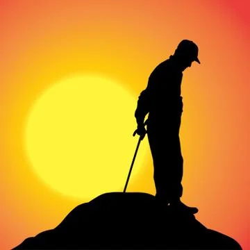 Vector silhouette of man. Stock Illustration