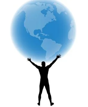 Vector silhouette of man. Stock Illustration