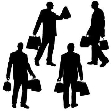 Vector silhouette of the man. Stock Illustration